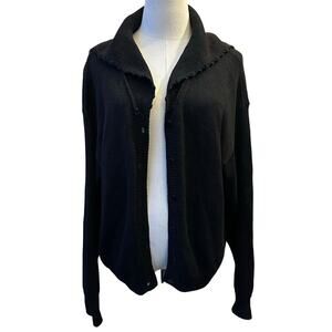 Vintage Patsy's Place Black, Sailor Style Cardigan- L